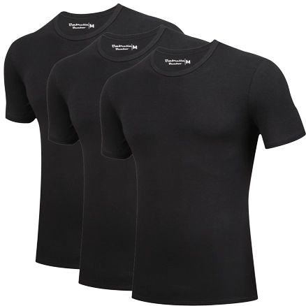 3 Sorte Rundhals Bambus T-Shirts