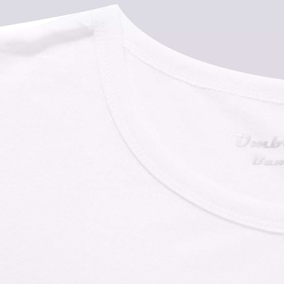 Halsåbning hvid bambus t-shirt med rund hals