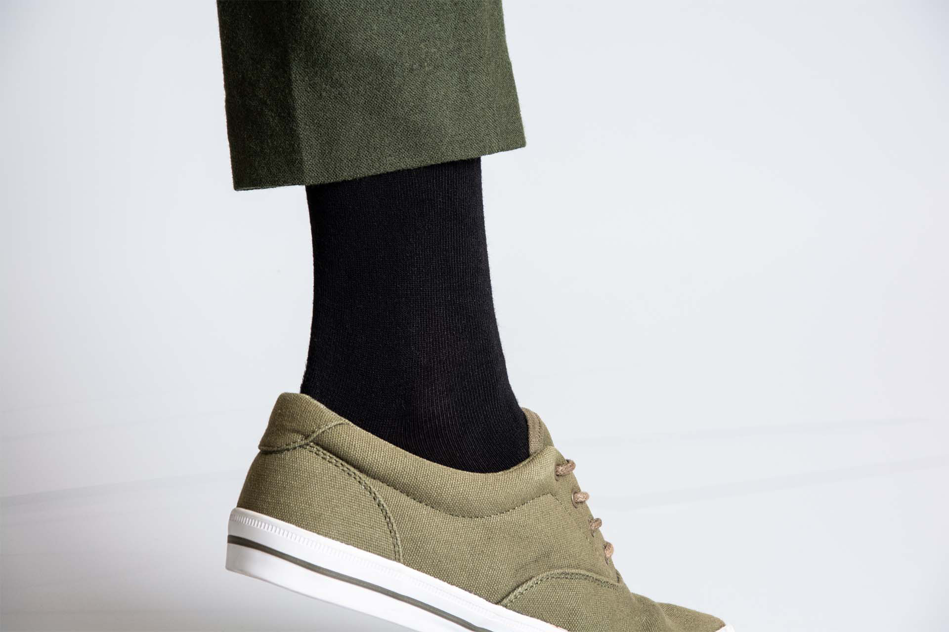 Sort Bambus Strømpe i Sko