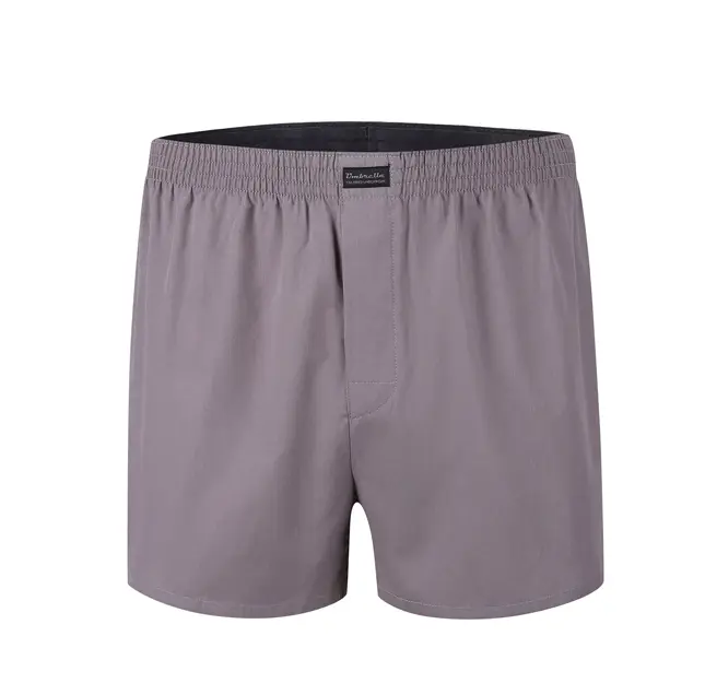 Grå vævede ensfarvede boxershorts