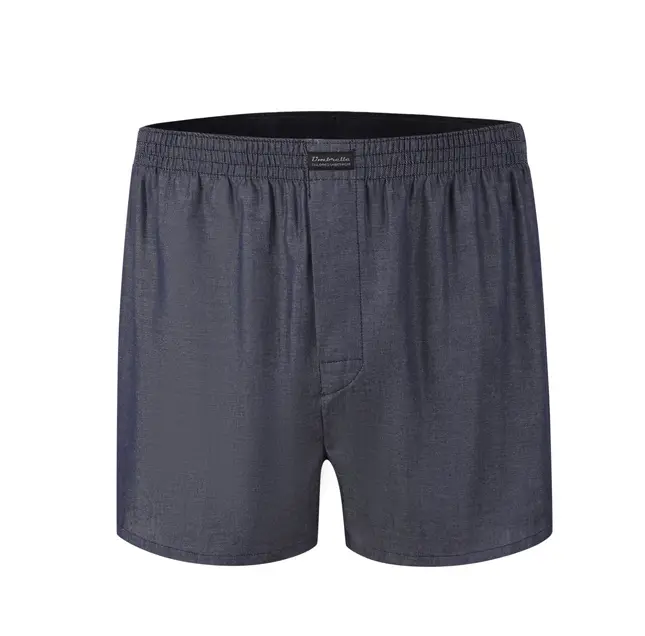 Jeans ensfarvede vævede boxershorts